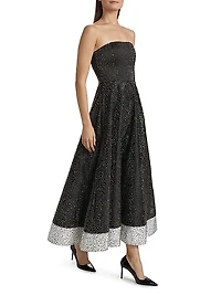 Bijou Crystal Strapless Fit & Flare Gown