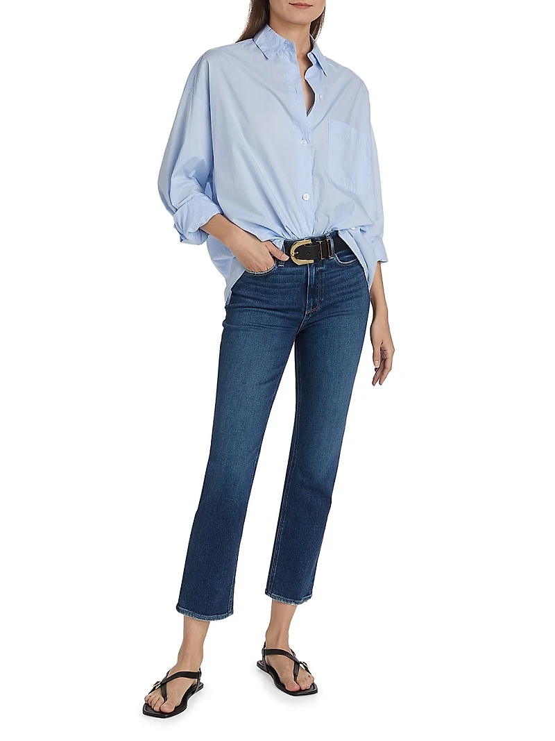 Cindy Cropped Straight-Leg Jeans