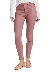 Marguerite Coated High-Rise Skinny Jeans