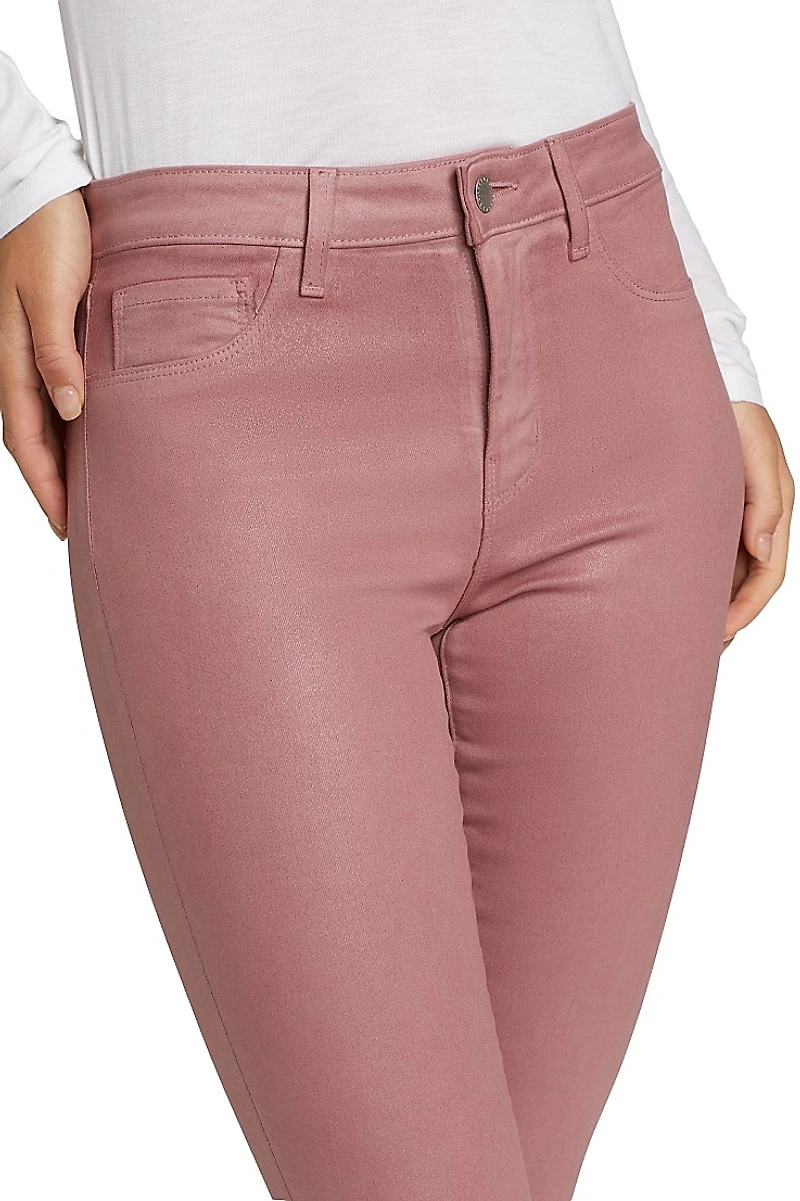 Marguerite Coated High-Rise Skinny Jeans