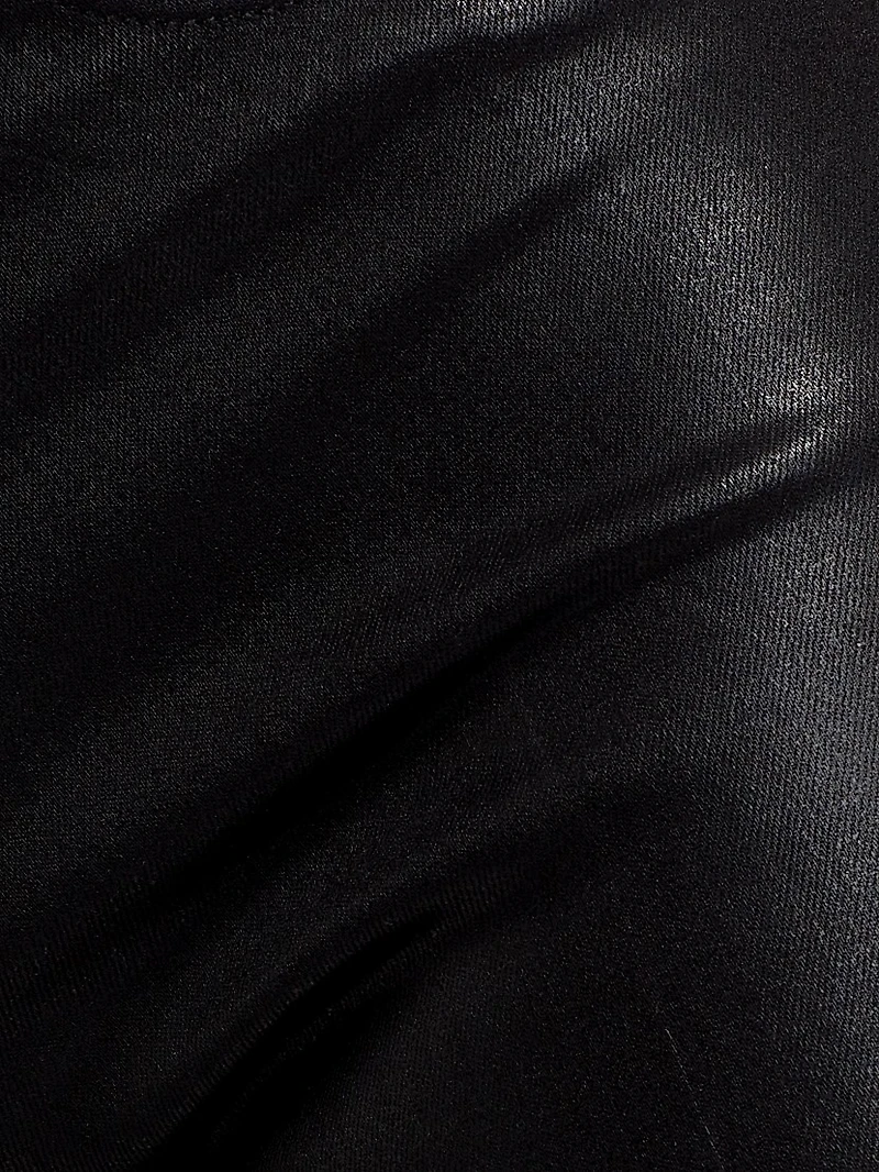 Clayton Coated High-Rise Straight-Leg Jeans