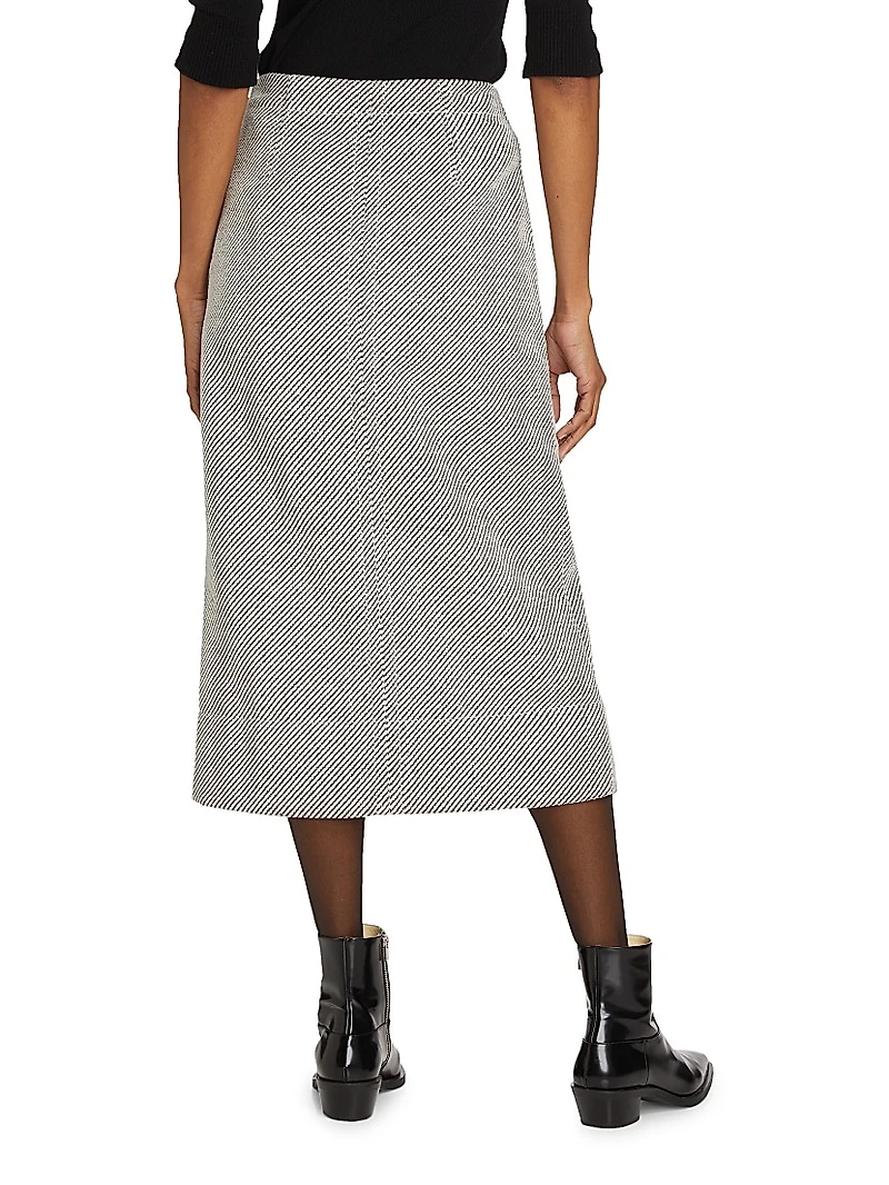 Lennon Soft Twill Midi-Skirt