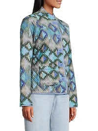 Andy Geometric Quilted Button-Up Jacket