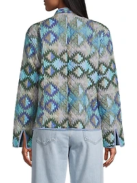 Andy Geometric Quilted Button-Up Jacket