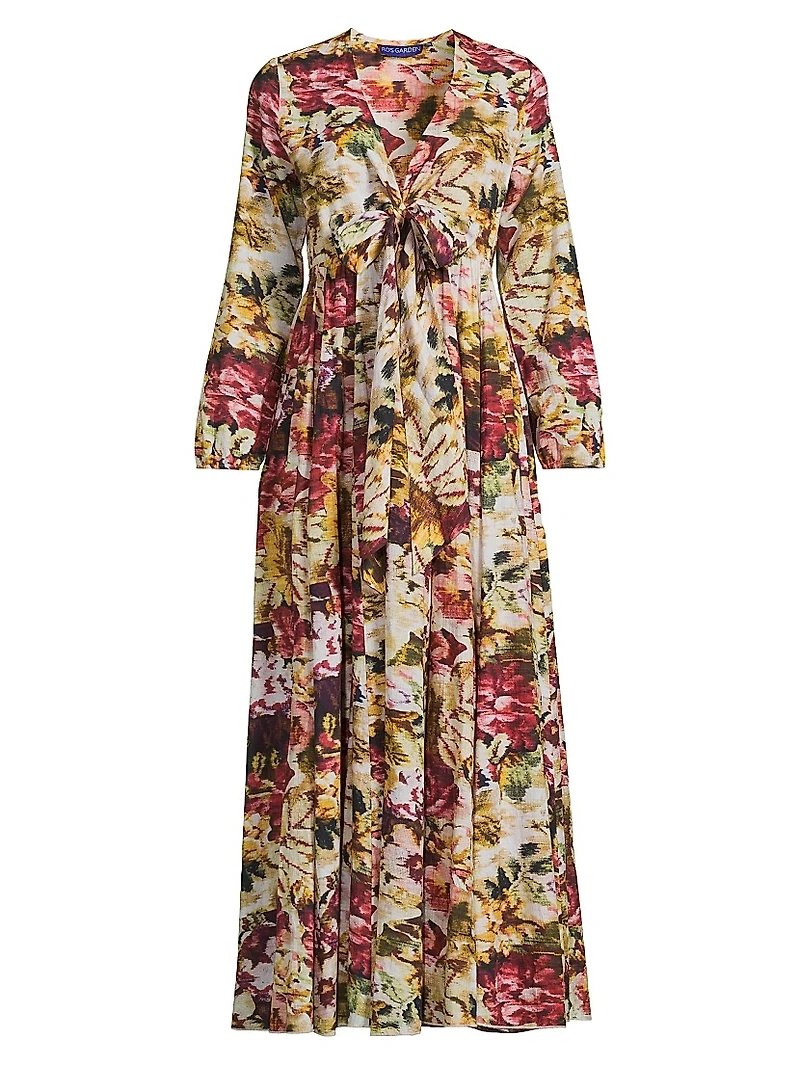 Angela Floral Cotton Maxi Dress