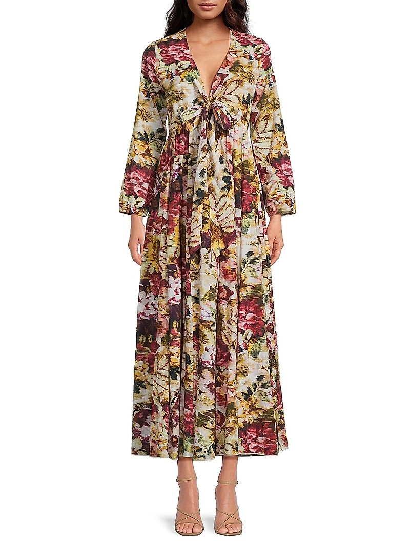 Angela Floral Cotton Maxi Dress