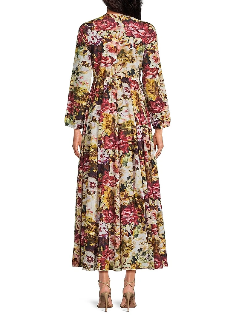 Angela Floral Cotton Maxi Dress