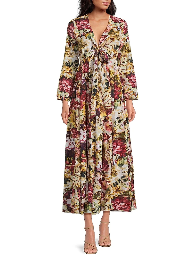 Angela Floral Cotton Maxi Dress