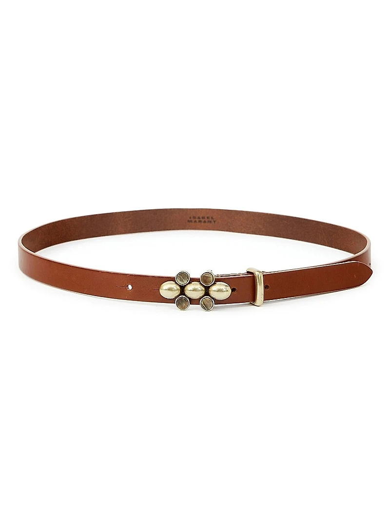 Valdez Embellished Leather Belt
