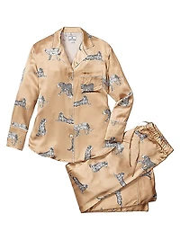 Mulberry Silk Panthère Pajama Set