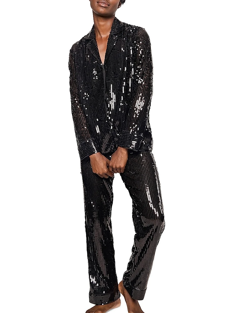 Sequined Cotton Pajamas