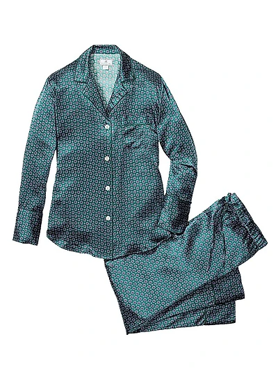 Geometric Silk Foulard Pajamas