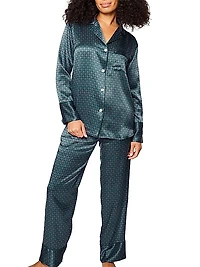 Geometric Silk Foulard Pajamas