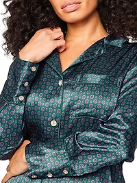 Geometric Silk Foulard Pajamas