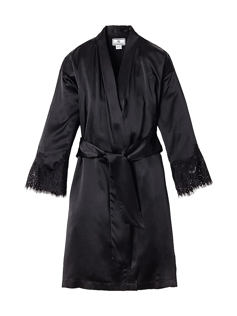Mulberry Silk & Lace Robe