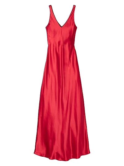 Silk Long A-Line Slipdress