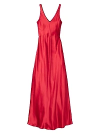 Silk Long A-Line Slipdress