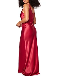 Silk Long A-Line Slipdress