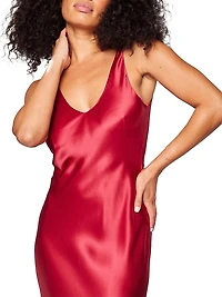 Silk Long A-Line Slipdress