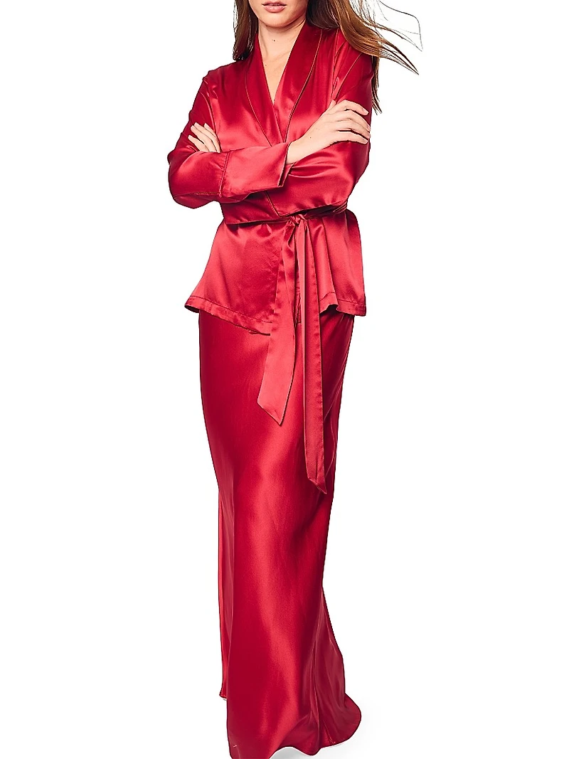 Silk Long A-Line Slipdress