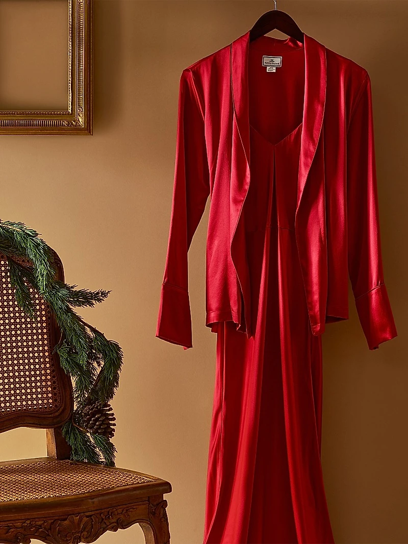 Silk Long A-Line Slipdress