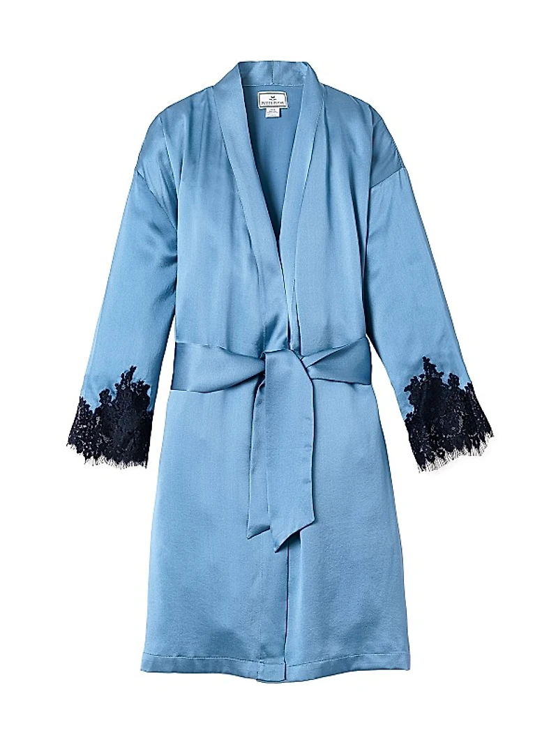 Mystique Lace & Mulberry Silk Robe