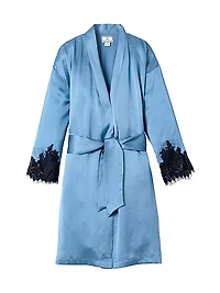 Mystique Lace & Mulberry Silk Robe