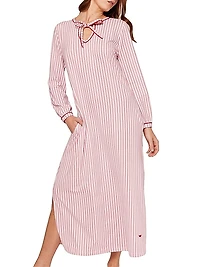 Harlow Striped Cotton Nightgown