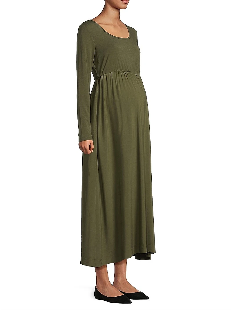 Maeve Shirred Midi-Dress