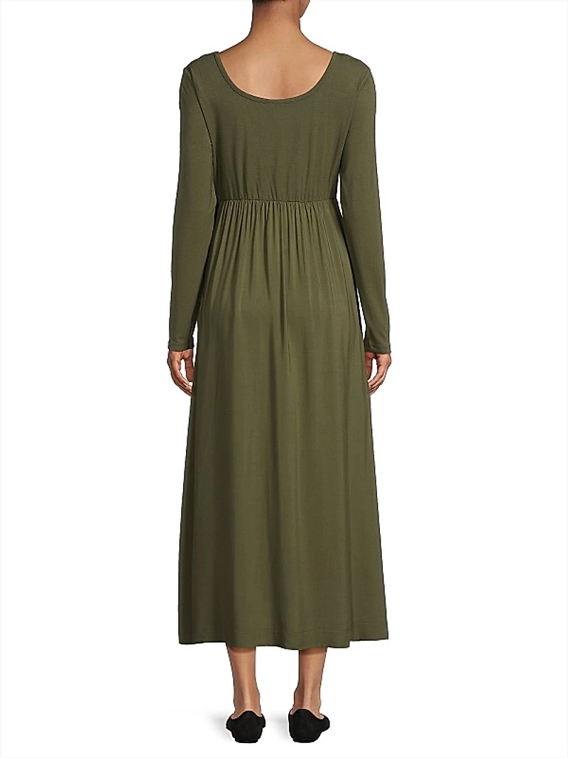 Maeve Shirred Midi-Dress