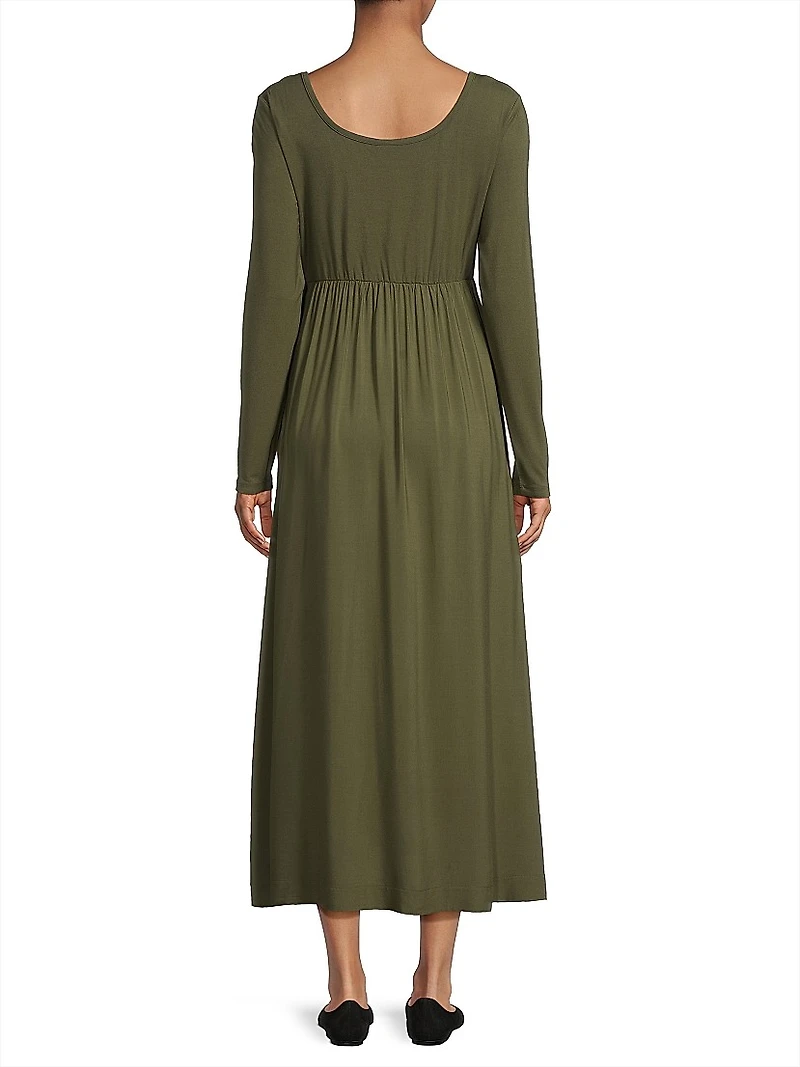 Maeve Shirred Midi-Dress