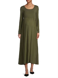 Maeve Shirred Midi-Dress