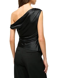 Phare Asymmetric Silk-Blend Top