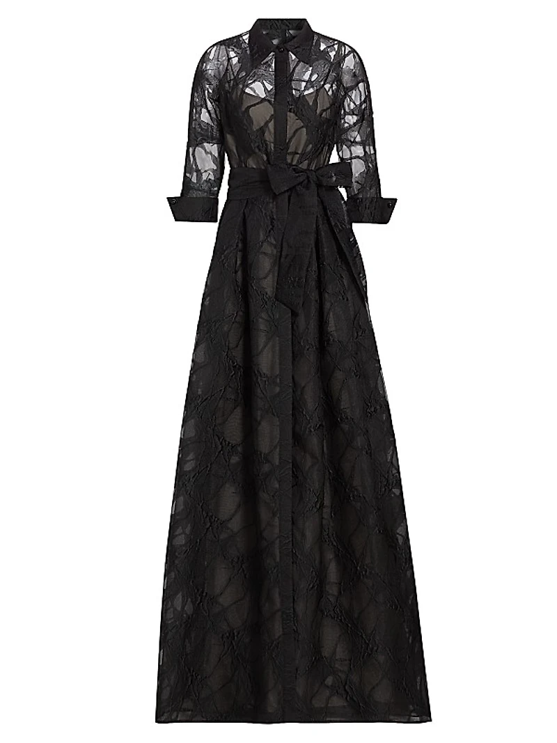 Web Organza Shirtwaist Gown
