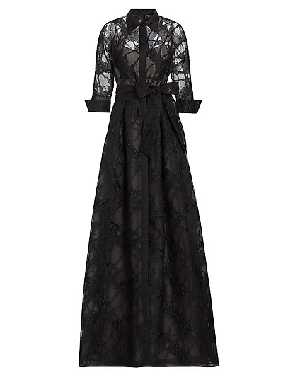 Web Organza Shirtwaist Gown