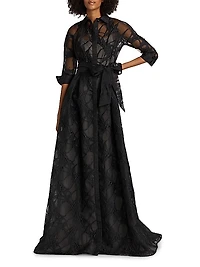 Web Organza Shirtwaist Gown