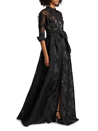 Web Organza Shirtwaist Gown