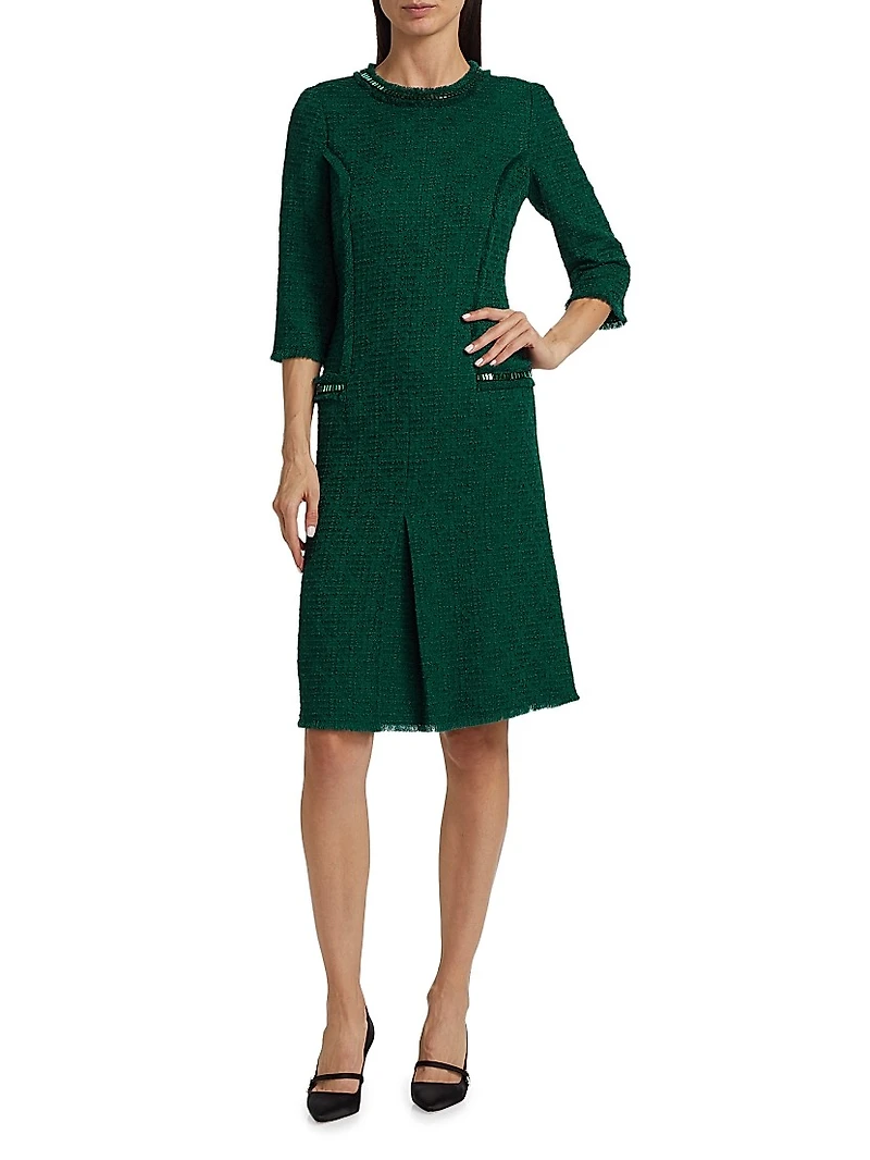 Tweed Stretch Boucle Cocktail Dress
