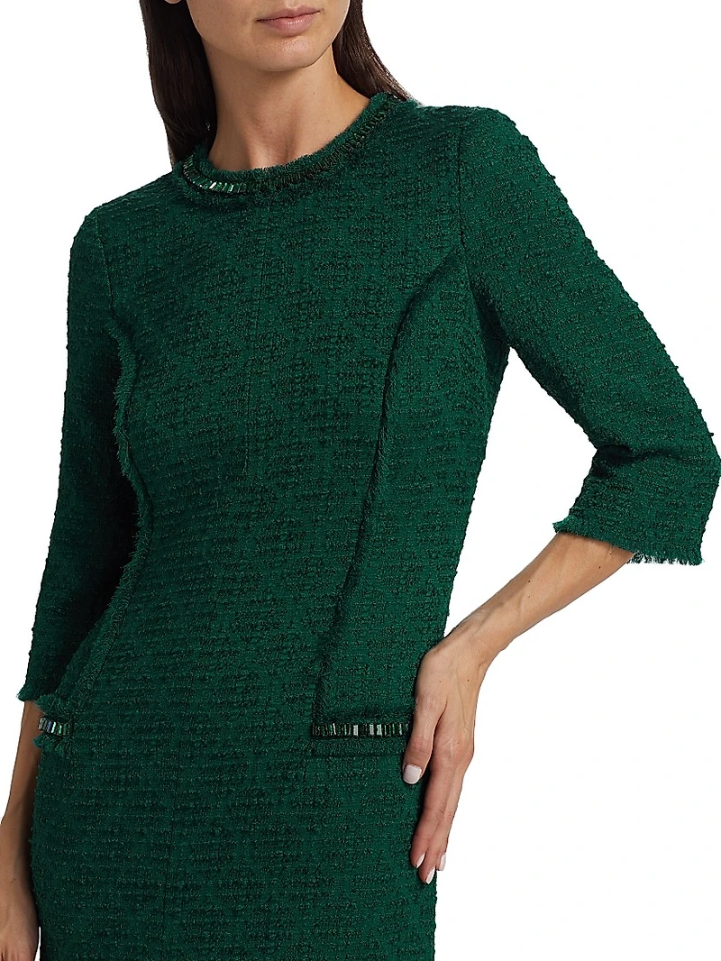 Tweed Stretch Boucle Cocktail Dress
