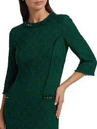 Tweed Stretch Boucle Cocktail Dress