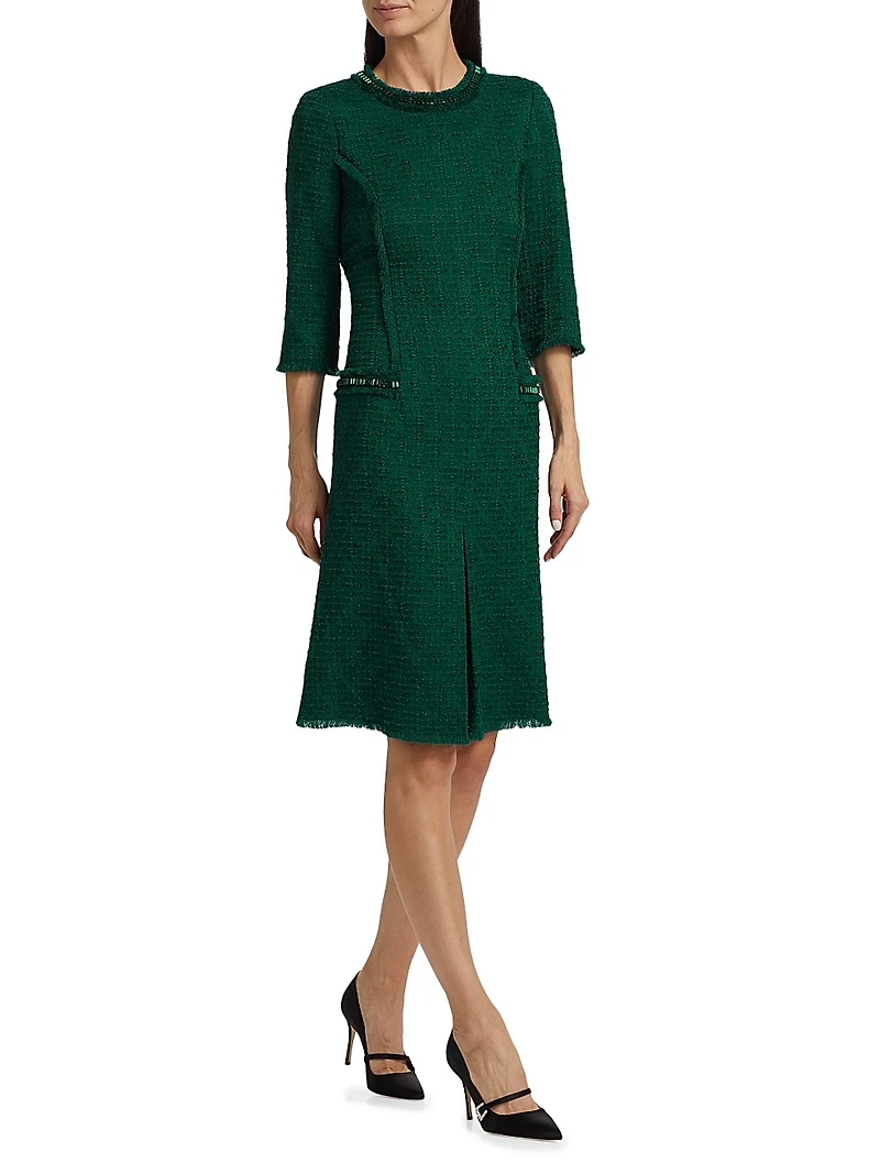 Tweed Stretch Boucle Cocktail Dress