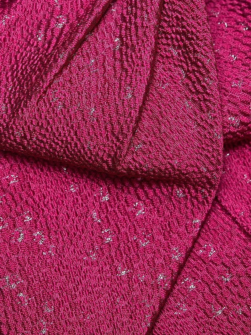 Speckle Jacquard Twist Cocktail Dress