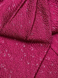 Speckle Jacquard Twist Cocktail Dress