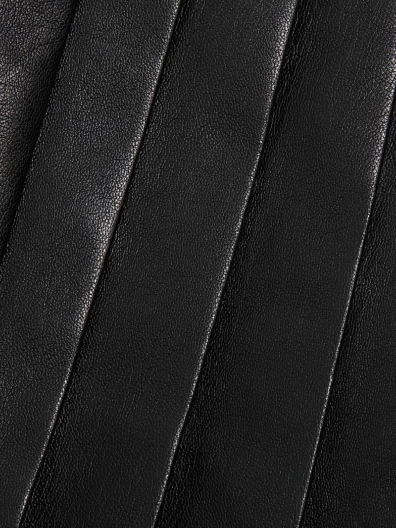 Chara Faux Leather Pleated Minidress