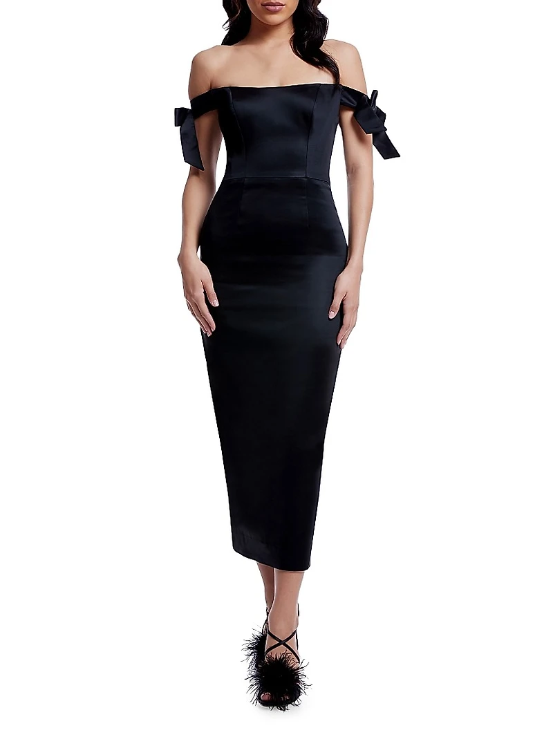 Verona Corseted Satin Dress