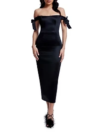 Verona Corseted Satin Dress