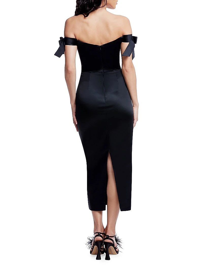 Verona Corseted Satin Dress