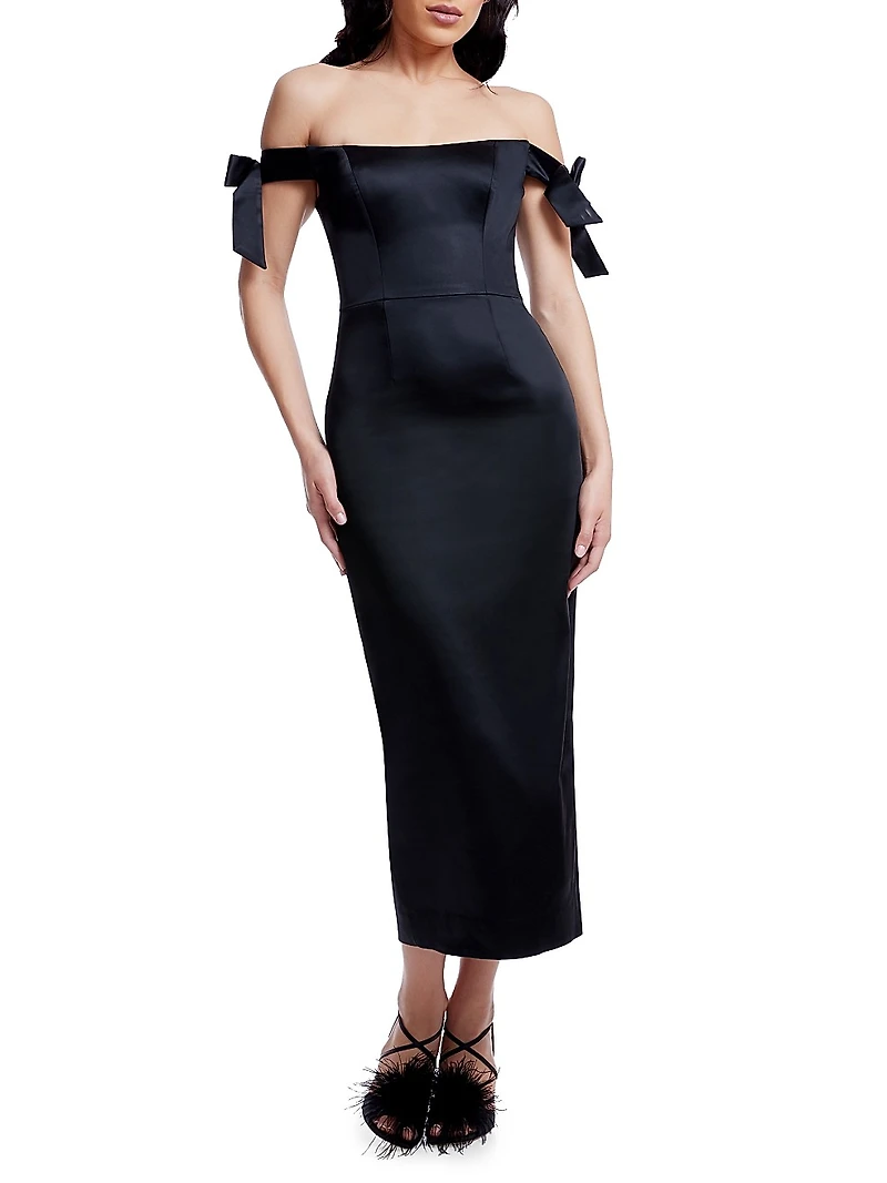 Verona Corseted Satin Dress