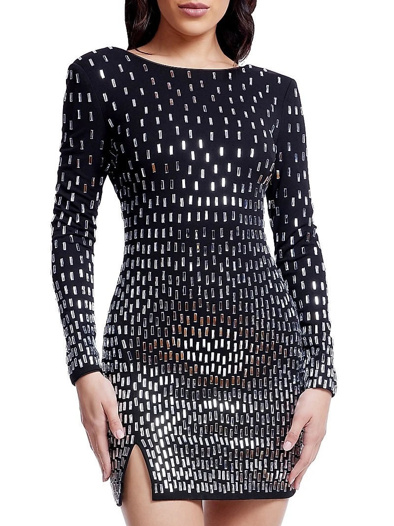 Nathalia Sequin-Embellished Minidress