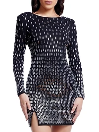 Nathalia Sequin-Embellished Minidress